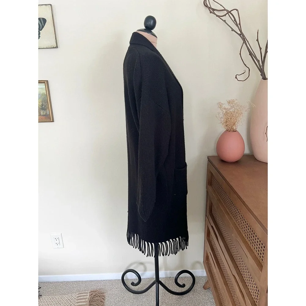 Vintage Side Effects 90s Black Fringe Cardigan - Picture 3 of 6